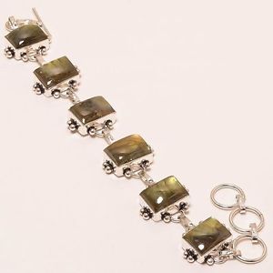 【送料無料】ブレスレット アクセサリ— ハンドメイドジュエリーブレスレットmarvelous labradorite gemstone handmade jewelry bracelet 78 b151|hokushin