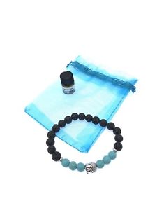 【送料無料】ブレスレット　アクセサリ―　ターコイズヒーリングブレスレットbuddha turquoise healing natural lava stone with essential oil bracelet