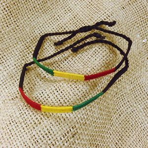 【送料無料】ブレスレット　アクセサリ―　ネグリルレゲエペースロットlot of 2 rasta amicizia bracciale da polso negril reggae hobo pace festival rgy