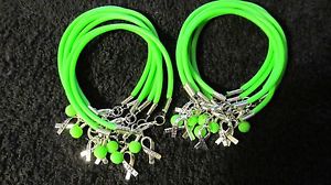 【貨物輸送無料】腕輪 付属物― ライムグリーンリンパガラスビーズブレスレット1 dz lime green lymphoma cancer hope w glass bead bracelets **free shipping**