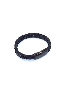 【送料無料】ブレスレット　アクセサリ―　ロープチェーンビーズレザーシルバークラスプブレスレット