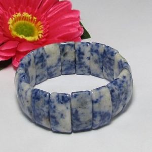 【送料無料】ブレスレット　アクセサリ―　ボーブレスレットbeau extensible bracelet en sodalite 25x10mm perles