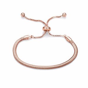 【送料無料】ブレスレット　アクセサリ―　ローズゴールドスネークチェーンブレスレットrose gold snake chain friendship bracelet