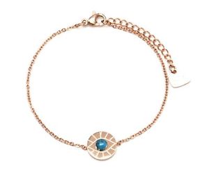 【送料無料】ブレスレット アクセサリ― bc3097fチェーンbc3097ffine chain bracelet rose gold steel with stone eye circle charm you