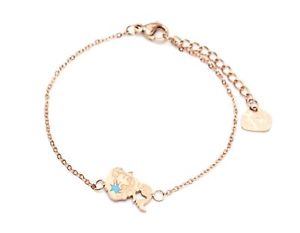 【送料無料】ブレスレット　アクセサリ―　bc2998fチェーンbc2998ffine chain bracelet with mermaid charm rose gold steel