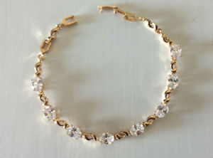 【送料無料】ブレスレット　アクセサリ―　レディースブレスレットイエローゴールド×womens bracelet, 9k yellow gold gold filled, 185*5mm