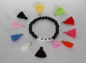 【送料無料】ブレスレット　アクセサリ―　ブレスレットビーズブレスレットリクエストパーソナライズタッセルbracelet armkette beaded bracelet with request name personalised tassel
