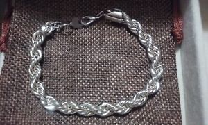 【送料無料】ブレスレット　アクセサリ―　シルバーロープブレスレットsilver rope bracelet