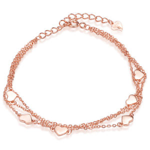 【送料無料】ブレスレット　アクセサリ―　レディースブレスレットスターリングシルバーladies heart bracelet 925 sterling silver armkette adjustable charm armkettchen