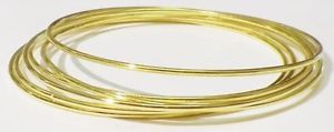 【送料無料】ブレスレット　アクセサリ―　レトロゴールドブレスレットロットbracelet lot of 6 retro rigid end metal gold coloured rodhier * a13