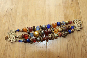 【送料無料】ブレスレット　アクセサリ―　パールガラスプラスチックマルチカラーファンシーブレスレットfancy bracelet in pearl glassmetalplastic multi colors 12,735円