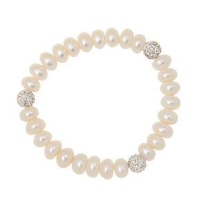 【送料無料】ブレスレット　アクセサリ―　ホットホワイトオーバルブレスレットhot nature amazing white freshwater pearl oval 910mm bracelet wedding party
