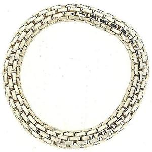 【送料無料】ブレスレット　アクセサリ―　カラーアルジェントtoc color argento metallo spesso a rete effetto elasticizzato bracciale 12,056円
