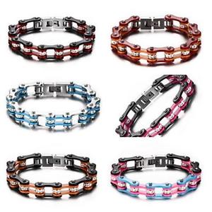 【送料無料】ブレスレット　アクセサリ―　トップクリスタルステンレススチールオートバイチェーンデザインブレスレットtop selling crystal stainless steel motorcycle chain design bracelet 10mm 787‘’