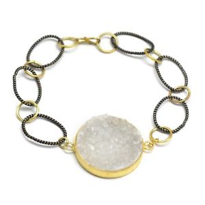 【送料無料】ブレスレット　アクセサリ―　druzy gemstone handmade unique 22kyellow gold plated braceletswomen jewelrydruzy gemstone handmade unique 22k yellow gold