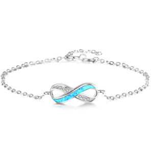 【送料無料】ブレスレット　アクセサリ―　オパールレターブレスレットスターリングシルバージュエリーblue fire opal letter bracelet 925 sterling sliver jewelry for women 18cm