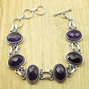 【送料無料】ブレスレット　アクセサリ―　アメジストブレスレットインチファインジュエリー925 silver plated fancy amethyst well made bracelet 86 inch fine jewelry