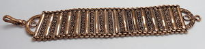 【送料無料】ブレスレット　アクセサリ―　ブレスレットチェーンローズゴールドメッキベルトロングbracelets chain brass rose gold plated 36mm wide belt 8 long