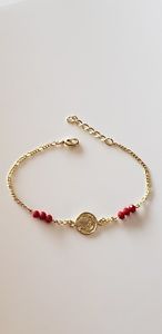 【送料無料】ブレスレット　アクセサリ―　ベネディクトゴールドブレスレットsaint benedict gold filled bracelet adjustable