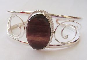 【送料無料】ブレスレット　アクセサリ―　ハンドメイドスターリングシルバージャスパーカフブレスレットhandmade 925 sterling silver gemstone cuff bracelet in jasper adjustable 226