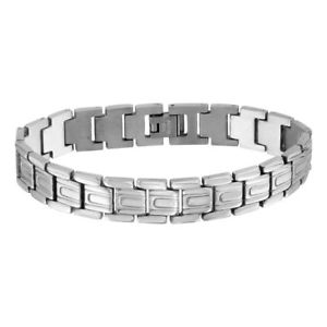 【送料無料】ブレスレット　アクセサリ―　ステンレスリンクブレスレット216cm stainless steel engraved link bracelet