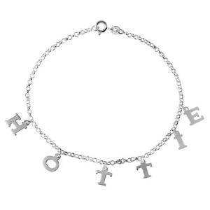 【送料無料】ブレスレット　アクセサリ―　アルジェントスターリングブレスレット178cm argent sterling hottie charme bracelet lien