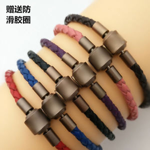 【送料無料】ブレスレット　アクセサリ―　コンラルゴnegro sinttico cuero con latn cierre pulsera 18cm largo