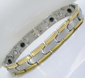 【送料無料】ブレスレット　アクセサリ―　ステンレスブレスレットメッキチェーンサルサグランプリstainless steel magnetic bracelet gold plated wrist chain circulation salsa gp