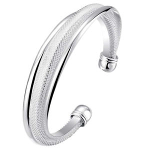 【送料無料】ブレスレット　アクセサリ―　メッシュブレスレットパーソナライズ10x1pc bling lady womens silver plated mesh bracelet personalized hypote e7i4