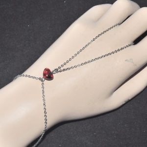【送料無料】ブレスレット　アクセサリ―　チェーンステンレスオリジナルhand chain bracelet stainless steel original ring pearl amber jewel ring