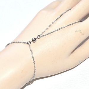【送料無料】ブレスレット　アクセサリ―　チェーンステンレスモチーフボールhand chain bracelet stainless steel ring pearl motif trinket ball