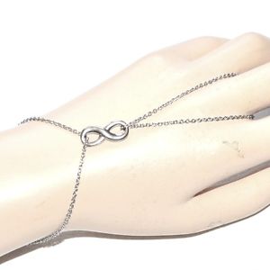 【送料無料】ブレスレット　アクセサリ―　ブレスレットステンレススチールリングパターンhand chain bracelet stainless steel ring infinity pattern jewel