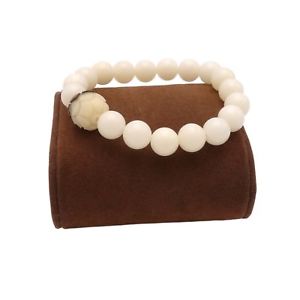 【送料無料】ブレスレット　アクセサリ―　ブレスレットハスホワイトbracelet bodhi seed beads lotus blossom white