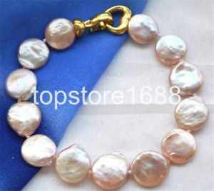 【送料無料】ブレスレット アクセサリ― ピンクバロックブレスレット1213mm pink baroque cion freshwater pearl bracelet 75