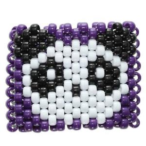 【送料無料】ブレスレット　アクセサリ―　パンダカフpanda purple kandi cuff