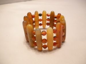 【送料無料】ブレスレット　アクセサリ―　ブラウンタイガーアイビーズストレッチブレスレットwomens brown, tiger eye beaded stretch bracelet