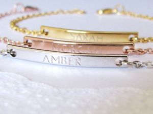 【送料無料】ブレスレット　アクセサリ―　personalized bracelets for women in gold plated, silver plated or rose gold