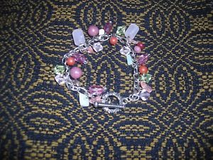 【送料無料】ブレスレット　アクセサリ―　チャチャブレスレットローズライトグリーンcha cha bracelet in rose and light green 7 12 long