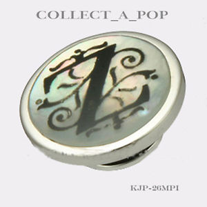 【送料無料】ブレスレット　アクセサリ―　スターリングシルバーレターauthentic kameleon sterling silver letter of pearl z jewelpop kjp026mpi