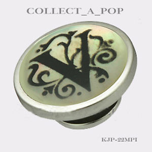 【送料無料】ブレスレット アクセサリ― スターリングシルバーレターauthentic kameleon sterling silver letter of pearl v jewelpop kjp022mpi