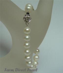 【貨物輸送無料】腕輪 付属物― ホワイトパールブレスレットgenuine 89粍 white pearl bracelet 7 75 8 cultured freshwater