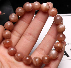 【送料無料】ブレスレット　アクセサリ―　10mmブレスレットaaa10mm natural moonstone sunstone strong light crystal beads bracelet aaa