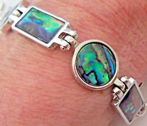 【送料無料】ブレスレット　アクセサリ―　pauaシェルアワビネイチャー1リンクブレスレットlkb 001リンクpaua shell abalone natures 1 link bracelet linked wheeler mfg lkb 001