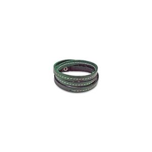 【送料無料】ブレスレット　アクセサリ―　レザーストラップグリーントリプルストラップleather strap green triple strap