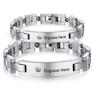 【送料無料】ブレスレット　アクセサリ―　カスタムブレスレットパーソナライズステンレスブレスレットcustom men women bracelet personalized gifts stainless steal name date bracelets