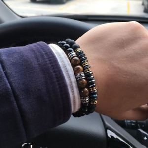【送料無料】ブレスレット　アクセサリ―　ファッションブレスレットビーズブレスレットビーズfashion pave cz bracelet stone beads with bead bracelet for men
