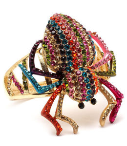 【送料無料】ブレスレット　アクセサリ―　マルチカラークモレディースファッションブレスレットmulti colour chunky crystal spider ladies fashion bracelet