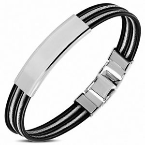 【送料無料】ブレスレット　アクセサリ―　ブレスレットケーブルセルティックプレートスチールman bracelet cables celtic and plate steel rated