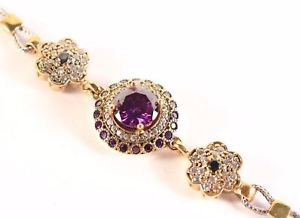 【送料無料】ブレスレット　アクセサリ―　トルコjeweleryアメジストトパーズ925kスターリングブレスレットturkish jewelery handmade amethyst topaz 925k sterling silver bracelet