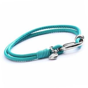 【送料無料】ブレスレット　アクセサリ―　スチールレディースダブルブレスレットtribal steel 19cm ladies turqouise double leather bracelet with heart